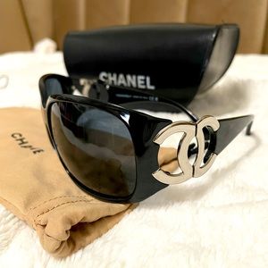 CHANEL. CC Sunglasses. 6014 Black. Authentic.